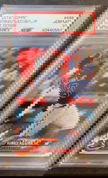 2018 Ronald Acuna Jr. Bat Down PSA 10