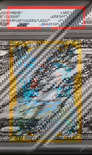 2023 Panini Prizm Tre Tucker No Huddle Gold Auto Rookie RC /10 PSA 10