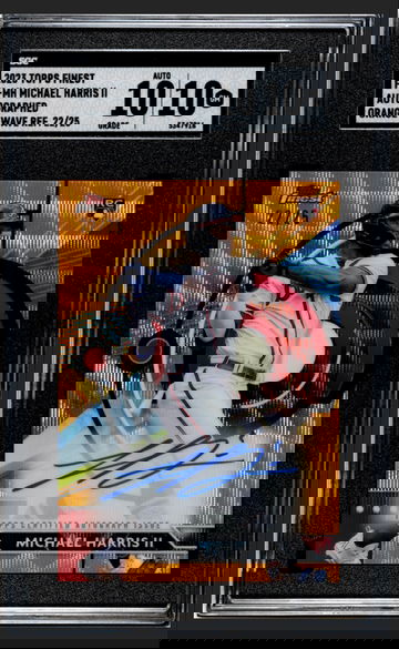 2023 Topps Finest Michael Harris Orange Auto /25