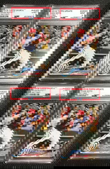 Juan Soto 2018 Topps Update Batting #US300 PSA 9 (Lot of 4)