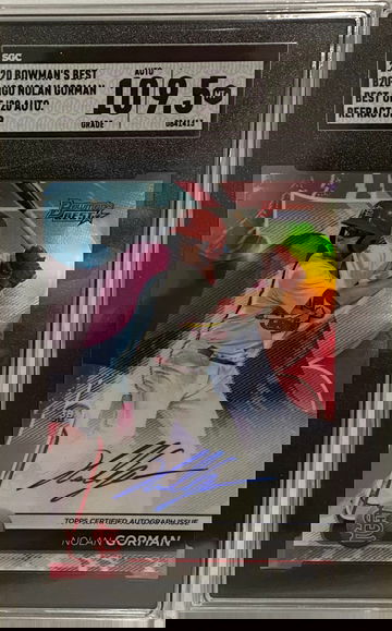 2020 Bowman’s Best B20-NGO Nolan Gorman Best of ‘20 refractor auto 9.5 10 auto