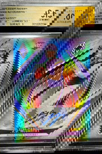 2024 Panini Phoenix Rookie Autographs J.J. McCarthy Silver BGS 9.5/10