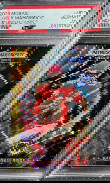 2023 Mosaic Black Gold Choice /8 PATRICK MAHOMES #251 PSA 10 GEM MINT (POP 1)