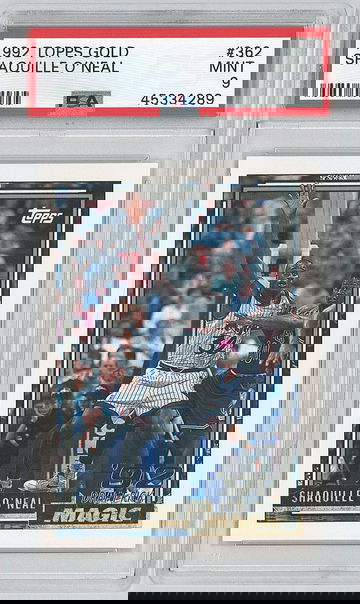 1992 Topps Gold Shaquille O'Neal #362 PSA 9