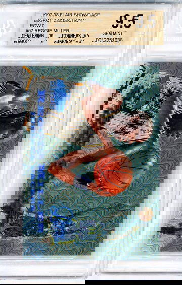 Reggie Miller 1997 Flair Showcase Row 0 Legacy /100 BGS 9.5