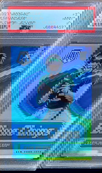 2021 ZACH WILSON Panini SILVER PRIZM Blue Chips Mosaic PSA 9 Rookie RC #2