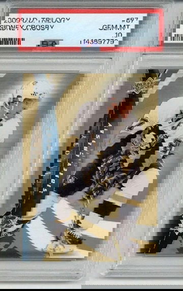 2009 UPPER DECK TRILOGY #87 SIDNEY CROSBY CARD PENGUINS PSA 10 LOW POP