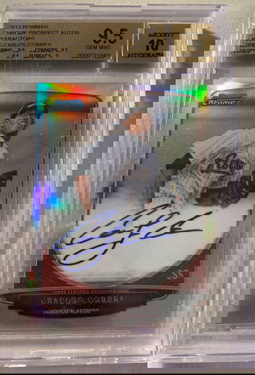 2013 Bowman Chrome Carlos Correa Refractor Auto /500 BGS 9.5/10 