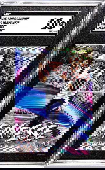 2024 Topps Chrome #F-2 Drake Maye Finesse Xfractor SGC 10