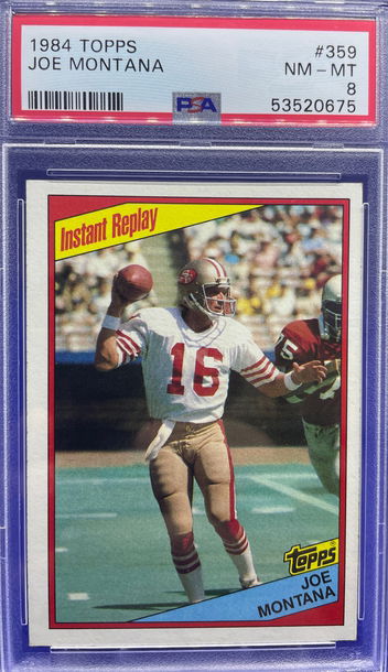 1984 Topps Joe Montana #359 Instant Replay San Francisco 49ers PSA 8 NM-MT HOF