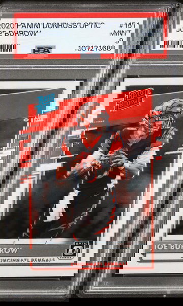 2020 Donruss Optic Rated Rookie Joe Burrow #151 PSA 9