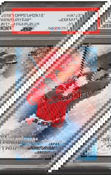 2018 Shohei Ohtani An International Affair Blue RC PSA 10 Rookie Card