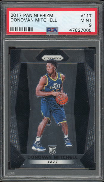 2017 Panini Prizm Donovan Mitchell Rookie PSA 9