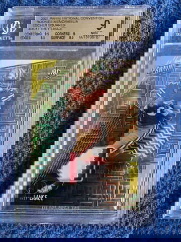  Trey Lance 02/10 2021 Panini National Silver Pack Rookie RC Patch BGS 9 RARE!!!