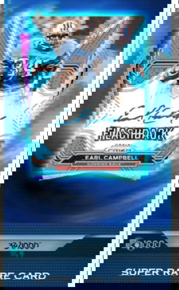 Panini Blitz 2020 Flashback Blue Auto Earl Campbell /1000