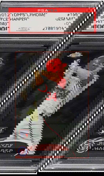 2012 Topps Chrome Bryce Harper ROOKIE RC #196 PSA 10 GEM MINT