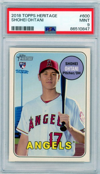 2018 Topps Heritage #600 Shohei Ohtani PSA 9 MINT!