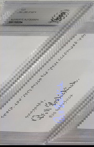 Bill Belichick Cut Autograph Auto BAS