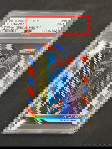 2018 Panini Prizm - Mo Bamba - Rookie Red White Blue Prizm PSA 9 Mint