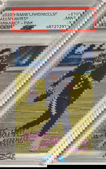 2020 Chronicles Luminance PINK Jalen Hurts Eagles Rookie PSA 9