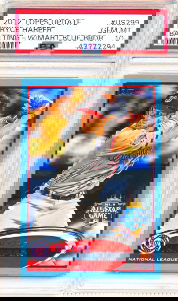 2012 Topps Update #US299 Bryce Harper BATTING-WAL-MART BLUE ROOKIE - LOW POP 25!