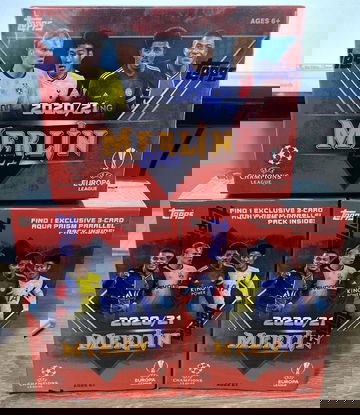 Lot of 3 2020-21 Topps Merlin UEFA Chrome Soccer Blaster Boxes