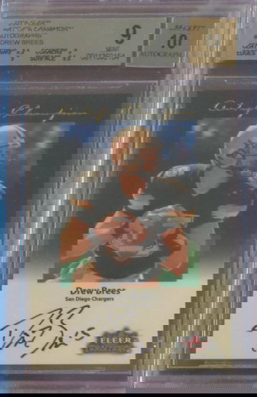 2001 Fleer Tradition Art of a Champion AUTOGRAPH DREW BREES #1