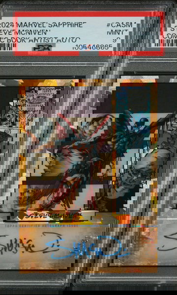 2024 Topps Chrome #CA-SM Steve McNiven Comic Book Artist Auto /50 Auto PSA 9