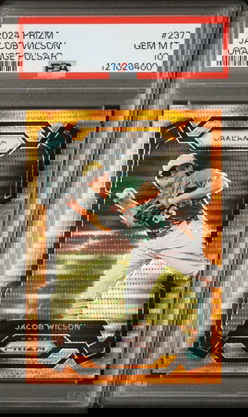 2024 Panini Prizm Orange Pulsar Jacob Wilson #237 /399 PSA 10