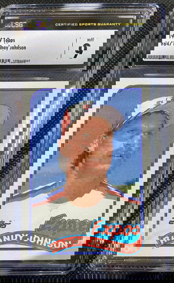 1989 Topps ROOKIE Randy Johnson CSG 9 MINT