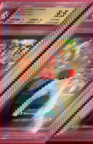 2011 bowman chrome mike trout refractor RC rookie #175  BGS 9.5