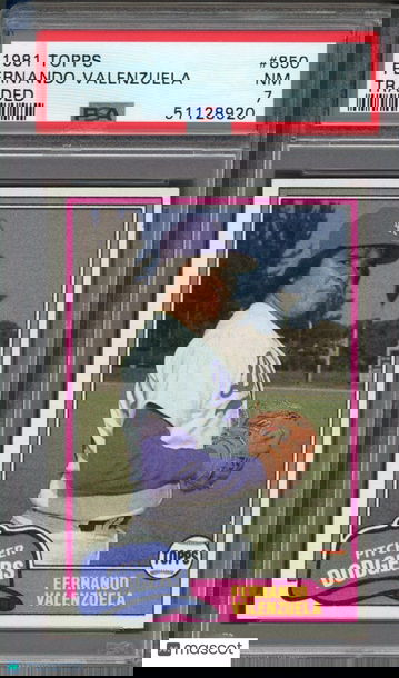 1981 Topps Fernando Valenzuela #850 TRADED PSA 7