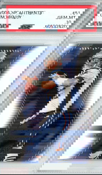 2004 SP AUTHENTIC TOM BRADY #51 NEW ENGLAD PATRIOTS PSA 10 GEM MT