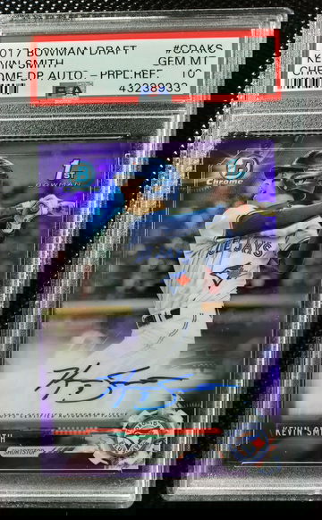 2017 Bowman Kevin Smith Purple Refractor Auto PSA 10