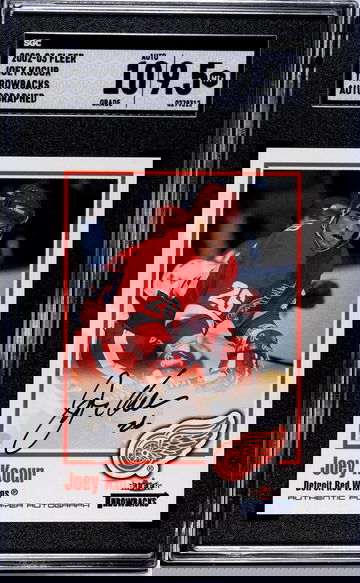 2002-03 Fleer Throwbacks Autographed Joey Kocur #NNO Auto SGC 9.5 Auto 10