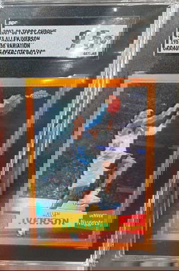 Allen Iverson Topps Chrome Orange Refractor Variation /199 SGC 9.5