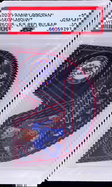 2020 Panini Obsidian Vitreous Red Pulsar Mason Mount #5 /28 PSA 10