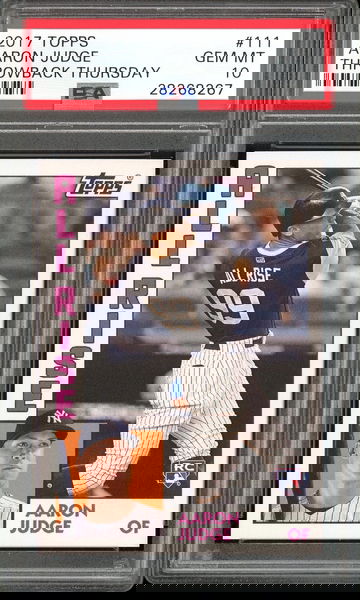 AARON JUDGE PSA 10 RC 2017 TOPPS THROWBACK THURSDAY TBT #111