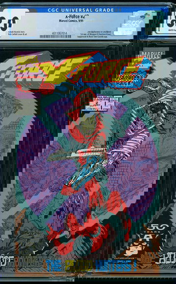 X-FORCE #2, CGC 8.0 VF -- 2nd Deadpool.