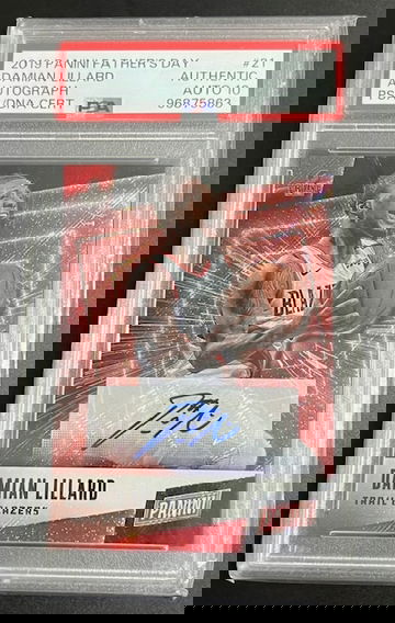 2019 Panini Fathers Day Damian Lillard Auto Autograph 1/5 SSP PSA 10 Blazers