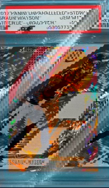 2017 Panini Unparalleled #Stdw Deshaun Watson RC Rookie Orange /49 PSA 10 Pop 2