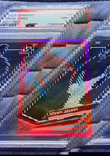 Druw Jones PSA 9 - 2023 Donruss Rated Prospect Holo Pink Parallel - Diamondbacks