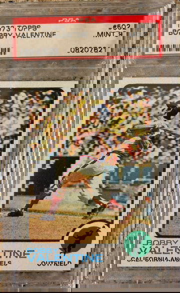 1973 TOPPS #502 BOBBY VALENTINE PSA 9