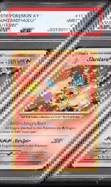 2016 Pokemon XY Evolutions Holo Charizard #11 PSA 9