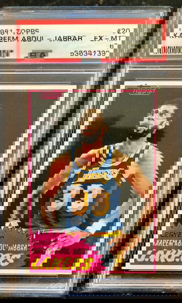 1981 TOPPS KAREEM ABDUL-JABBAR #20 PSA 6 EX - MT