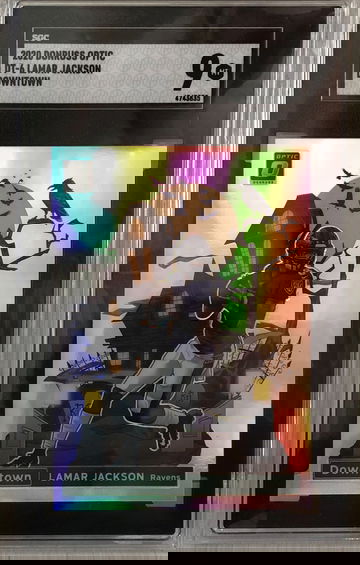 2020 Panini Donruss Optic DT-6 Downtown Lamar Jackson SGC 9 Mint