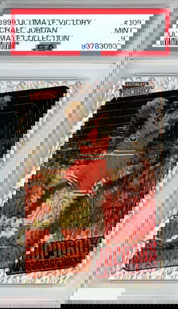 1999 ULTIMATE VICTORY MICHAEL JORDAN #109 ULTIMATE COLLECTION 79 OF 100 PSA 9