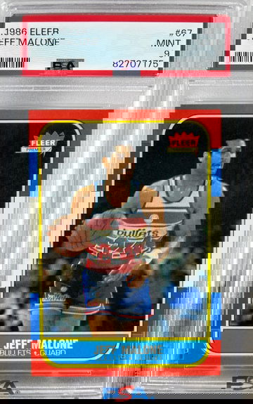 1986 Fleer Jeff Malone #67 Rookie RC PSA 9