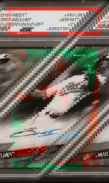 2019 Finest Auto Green Wave Refractor Cedric Mullins #FA-CM /99 *PSA 10* Orioles