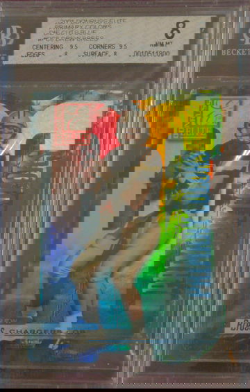 2001 Donruss Elite Primary Colors Blue Die Cuts 21/50 Drew Brees